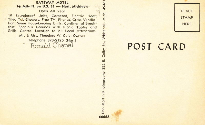 Gateway Motel - Vintage Postcard (newer photo)